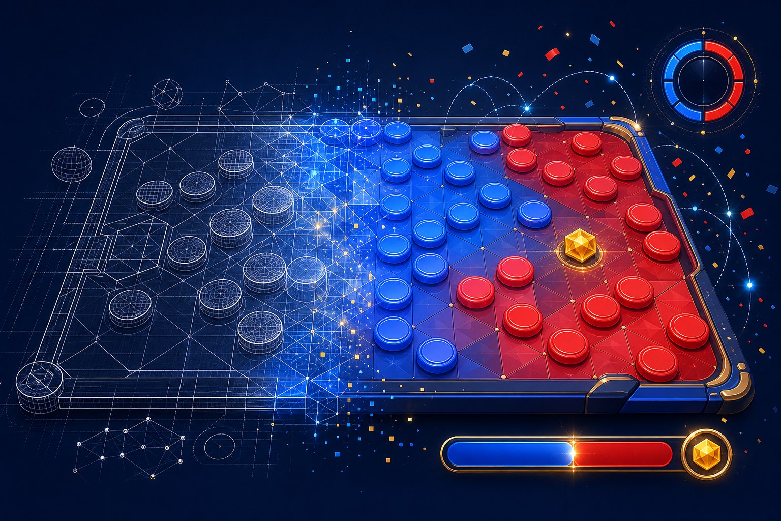 A wireframe prototype transforming into a polished fill.zone match